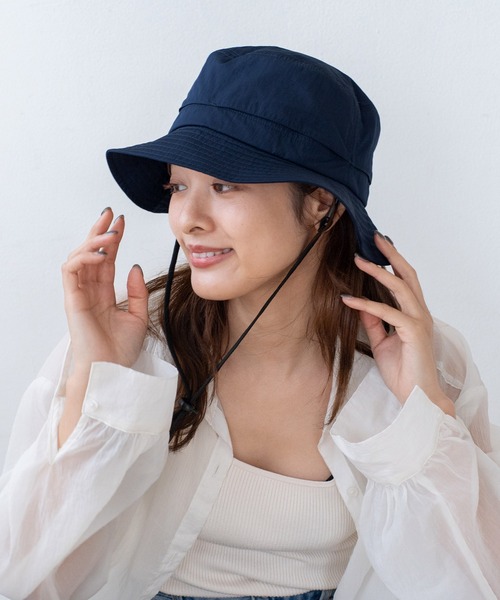 VitaFelice（ヴィータフェリーチェ）の「撥水ベンチレーションハット（ハット・レディース・ネイビー/サンドベージュ/ブラック・FREE）」の6枚目の写真