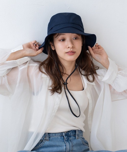 VitaFelice（ヴィータフェリーチェ）の「撥水ベンチレーションハット（ハット・レディース・ネイビー/サンドベージュ/ブラック・FREE）」の8枚目の写真