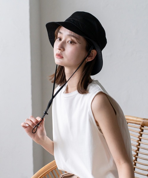 VitaFelice（ヴィータフェリーチェ）の「撥水ベンチレーションハット（ハット・レディース・ネイビー/サンドベージュ/ブラック・FREE）」の15枚目の写真