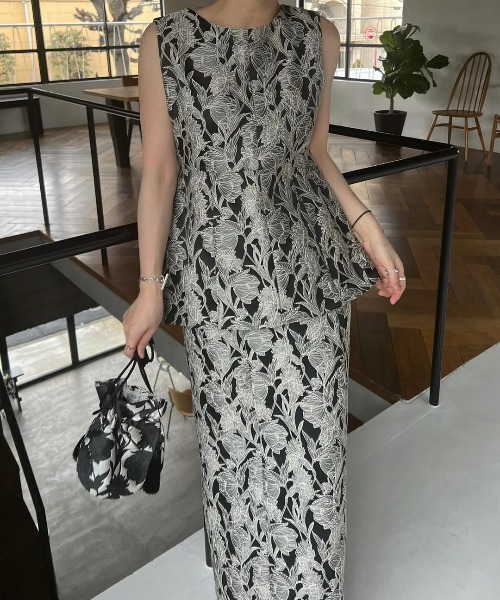 WILLFULLY(ウィルフリー)の「drawstring monotone jacquard bag(ハンドバッグ・レディース・ブラック系その他/ブラウン・FREE)」の19枚目の写真