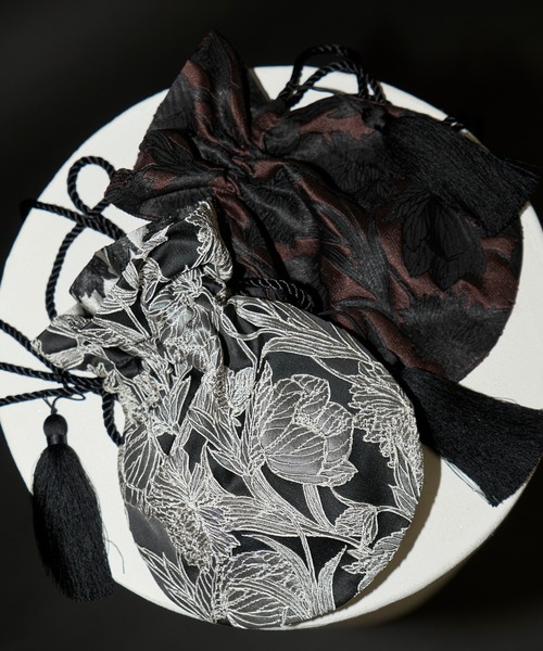 WILLFULLY(ウィルフリー)の「drawstring monotone jacquard bag(ハンドバッグ・レディース・ブラック系その他/ブラウン・FREE)」の5枚目の写真