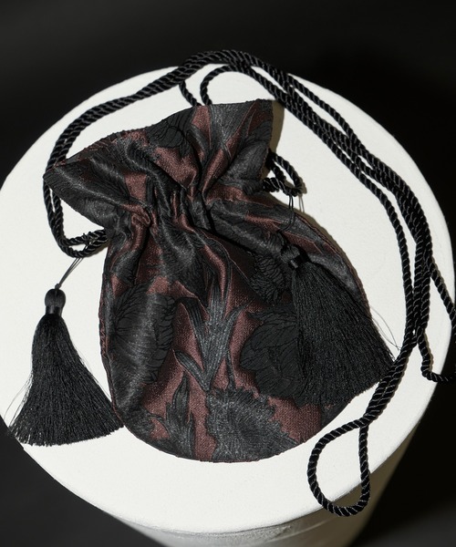 WILLFULLY(ウィルフリー)の「drawstring monotone jacquard bag(ハンドバッグ・レディース・ブラック系その他/ブラウン・FREE)」の6枚目の写真