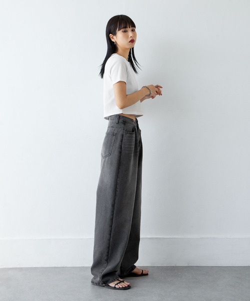 Chillfar(チルファー)の「ウエストフックルーズデニム(デニムパンツ・レディース・スミクロ/ブラック/ブルー・FREE)」の22枚目の写真