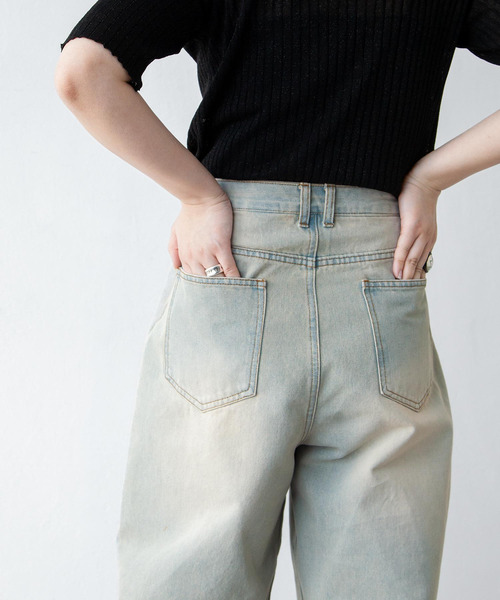 Chillfar(チルファー)の「ウエストフックルーズデニム(デニムパンツ・レディース・スミクロ/ブラック/ブルー・FREE)」の19枚目の写真