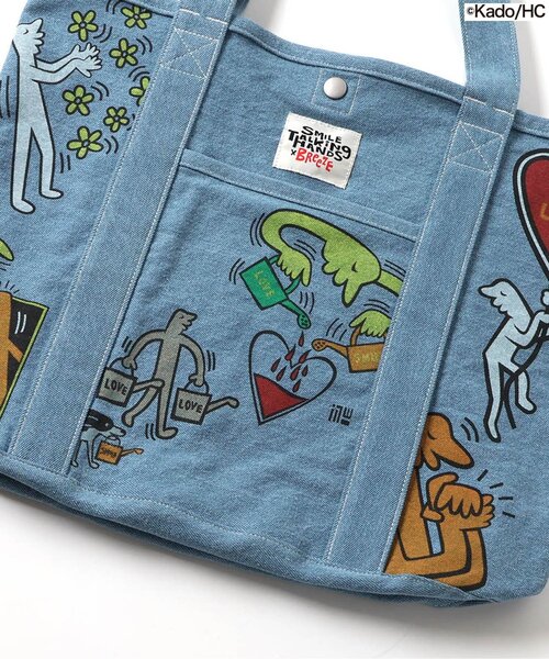 BREEZE（ブリーズ）の「【20周年】SMILE TALKING HANDS バッグ（トートバッグ・キッズ・インディゴブルー・FREE）」の5枚目の写真