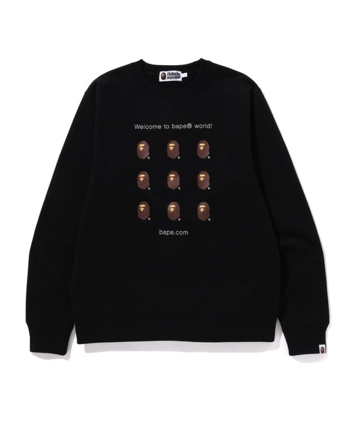 A BATHING APE(アベイシングエイプ)の「BAPE.COM CREWNECK SWEATSHIRT(スウェット・メンズ・グレー/ブラック・X-LARGE/LARGE/SMALL/MEDIUM/XX-LARGE)」の2枚目の写真