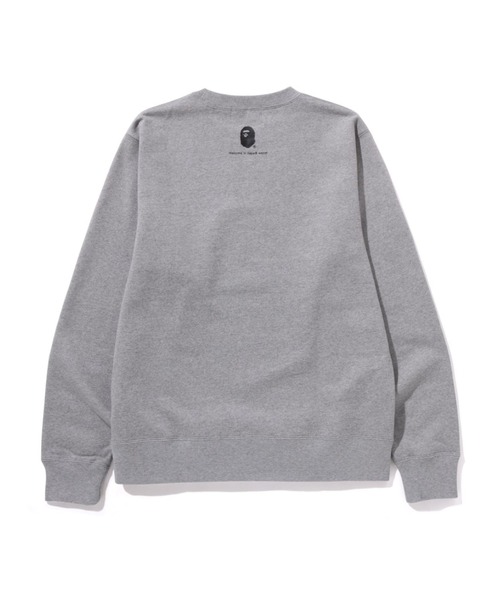 A BATHING APE(アベイシングエイプ)の「BAPE.COM CREWNECK SWEATSHIRT(スウェット・メンズ・グレー/ブラック・X-LARGE/LARGE/SMALL/MEDIUM/XX-LARGE)」の4枚目の写真
