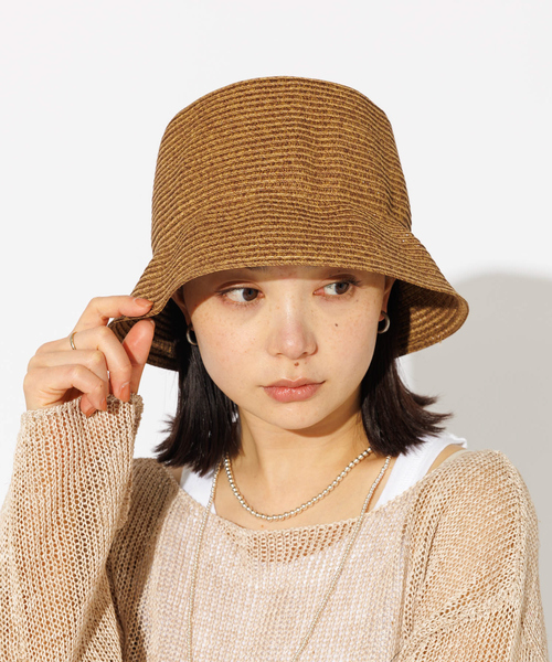 Rouge vif la cle（ルージュヴィフラクレ）の「【RUBEN】ハンドウォッシャブルバケットハット / RUS-8254（ハット・レディース・ベージュ/ブラック/グレー/ライトブラウン・フリー）」の3枚目の写真