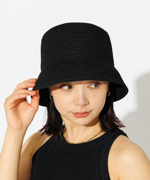 Rouge vif la cle（ルージュヴィフラクレ）の「【RUBEN】ハンドウォッシャブルバケットハット / RUS-8254（ハット・レディース・ベージュ/ブラック/グレー/ライトブラウン・フリー）」の2枚目の写真