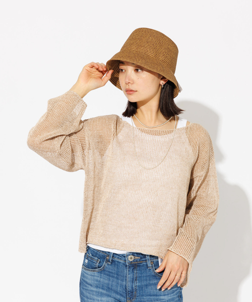 Rouge vif la cle（ルージュヴィフラクレ）の「【RUBEN】ハンドウォッシャブルバケットハット / RUS-8254（ハット・レディース・ベージュ/ブラック/グレー/ライトブラウン・フリー）」の10枚目の写真