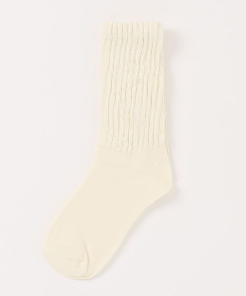 Fun & Daily（ファンアンドデイリー）の「F&D : ソフトリブシンプルソックス（ソックス/靴下・メンズ・ホワイト/グレー/ブラック/アイボリー・FREE）」の3枚目の写真