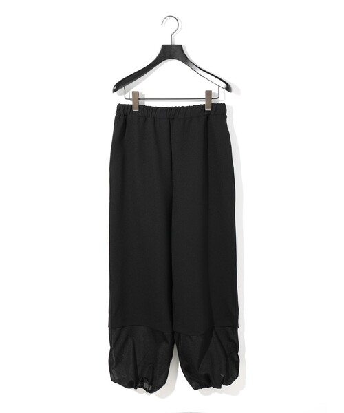 MIDIUMISOLID(ミディウミソリッド)の「MIDIUMISOLID for Ladies レイヤードパンツ(その他パンツ・レディース・ブラック/ライトグレー・FREE)」の2枚目の写真