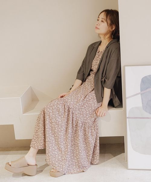 Minaページ　確認用 mysty woman（ミスティウーマン）の「フリルフレンチスリーブワンピ