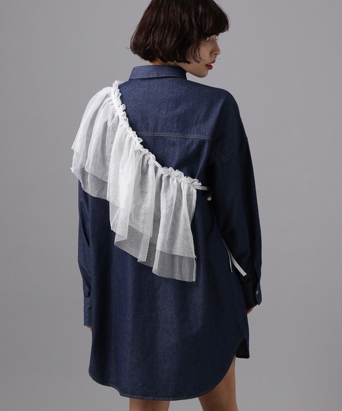 PAGEBOY（ページボーイ）の「ラメチュールフリルカラー（付け襟・レディース・ホワイト/ブラック・FREE）」の6枚目の写真