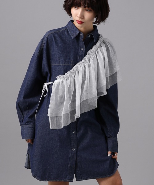 PAGEBOY（ページボーイ）の「ラメチュールフリルカラー（付け襟・レディース・ホワイト/ブラック・FREE）」の3枚目の写真