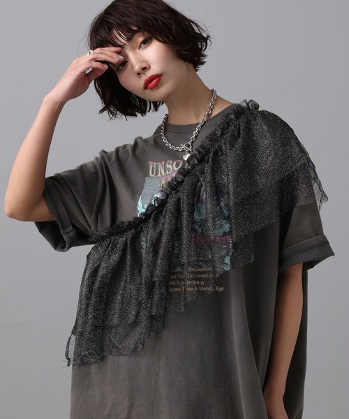 PAGEBOY（ページボーイ）の「ラメチュールフリルカラー（付け襟・レディース・ホワイト/ブラック・FREE）」の8枚目の写真