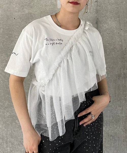 PAGEBOY（ページボーイ）の「ラメチュールフリルカラー（付け襟・レディース・ホワイト/ブラック・FREE）」の15枚目の写真