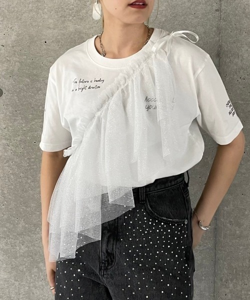 PAGEBOY（ページボーイ）の「ラメチュールフリルカラー（付け襟・レディース・ホワイト/ブラック・FREE）」の16枚目の写真