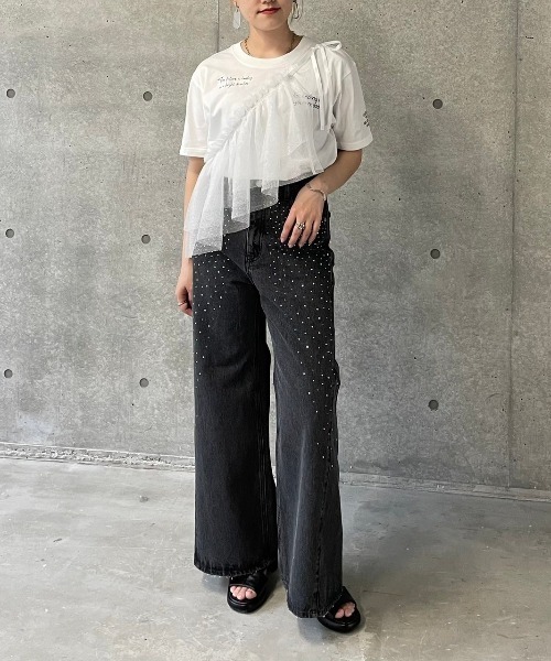 PAGEBOY（ページボーイ）の「ラメチュールフリルカラー（付け襟・レディース・ホワイト/ブラック・FREE）」の12枚目の写真