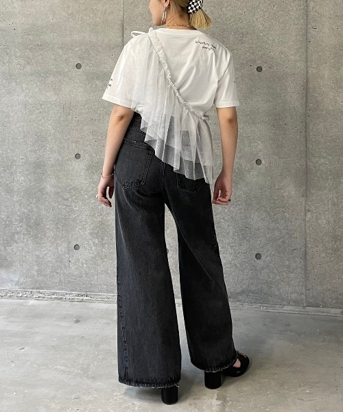 PAGEBOY（ページボーイ）の「ラメチュールフリルカラー（付け襟・レディース・ホワイト/ブラック・FREE）」の14枚目の写真