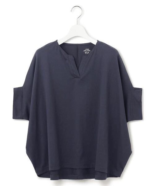 J.PRESS YORK STREET(ジェイプレスヨークストリート)の「【WOMEN】【SMOOTH JERSEY】バンザイスリーブ プルオーバー(Tシャツ/カットソー・レディース・ブルー系/ベージュ系/ネイビー系/ホワイト系・F)」の3枚目の写真