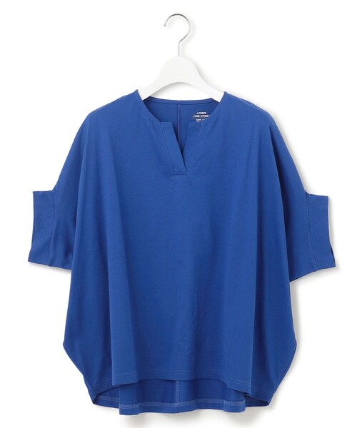 J.PRESS YORK STREET(ジェイプレスヨークストリート)の「【WOMEN】【SMOOTH JERSEY】バンザイスリーブ プルオーバー(Tシャツ/カットソー・レディース・ブルー系/ベージュ系/ネイビー系/ホワイト系・F)」の4枚目の写真