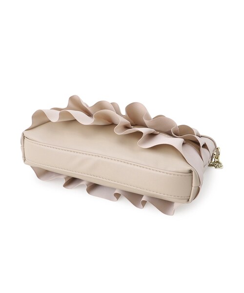 OPAQUE.CLIP(オペークドットクリップ)の「◆【2WAY】フリルティアードバッグ(クラッチバッグ・レディース・ブラック/ベージュ・00)」の7枚目の写真