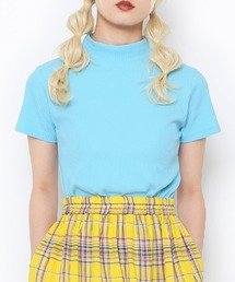 パステルハイネックリブTシャツ