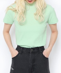 パステルハイネックリブTシャツ