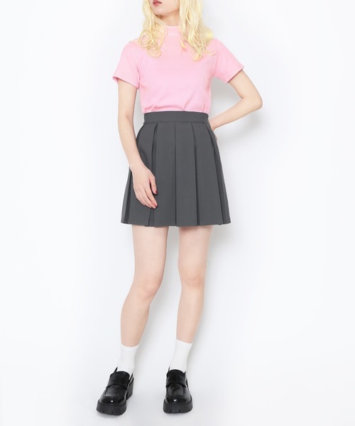 PUNYUS(プニュズ)の「パステルハイネックリブTシャツ(Tシャツ/カットソー・レディース・サックスブルー/ライトピンク/グリーン・1/2/3/4)」の10枚目の写真