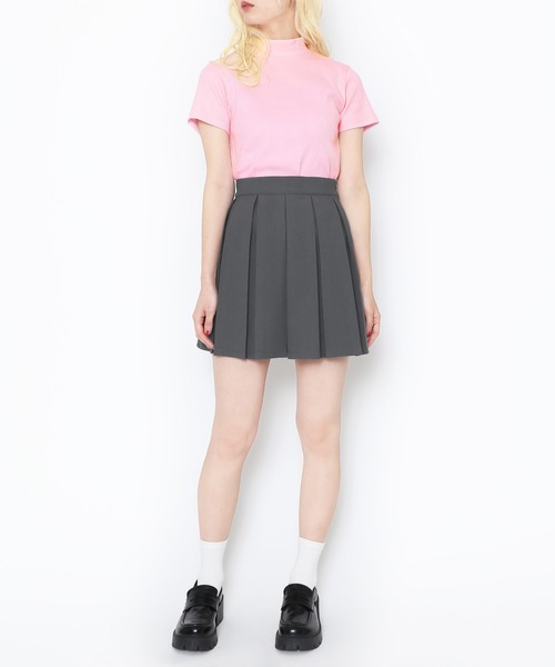 PUNYUS(プニュズ)の「パステルハイネックリブTシャツ(Tシャツ/カットソー・レディース・サックスブルー/ライトピンク/グリーン・1/2/3/4)」の13枚目の写真