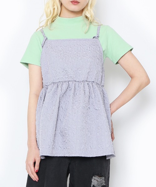 PUNYUS(プニュズ)の「パステルハイネックリブTシャツ(Tシャツ/カットソー・レディース・サックスブルー/ライトピンク/グリーン・1/2/3/4)」の15枚目の写真