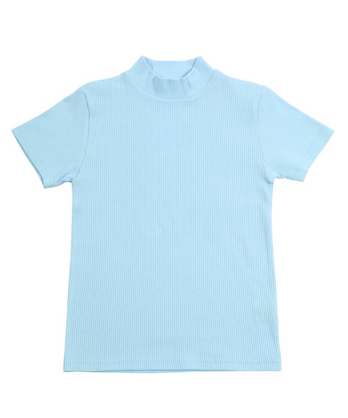 PUNYUS(プニュズ)の「パステルハイネックリブTシャツ(Tシャツ/カットソー・レディース・サックスブルー/ライトピンク/グリーン・1/2/3/4)」の22枚目の写真