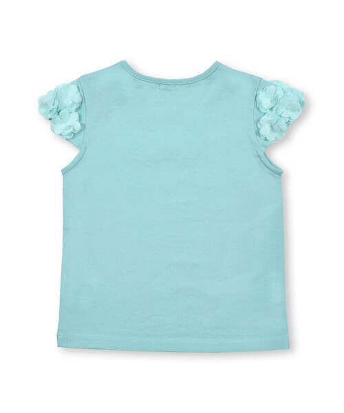 BeBe（ベベ）の「シフォンフラワー袖ラインストーンTシャツ(90~150cm)（Tシャツ/カットソー・キッズ・グリーン/オレンジ・150cm/130cm/140cm/110cm/120cm/100cm/90cm）」の12枚目の写真