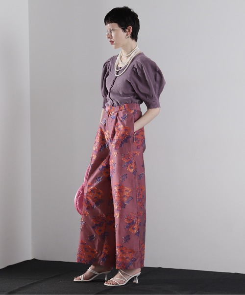 mici(ミチ)の「(mici)ボリュームスリーブワッフルトップス(Tシャツ/カットソー・レディース・ブラック/ワインレッド/イエロー・FREE)」の21枚目の写真