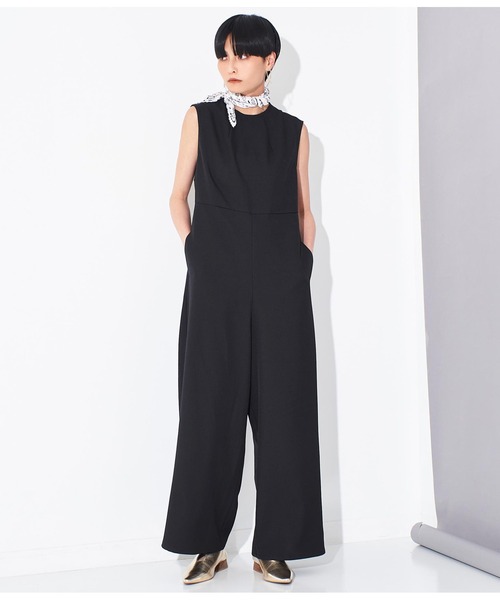 Settimissimo（セッティミッシモ）の「バックオープン リネンライク オールインワン（サロペット/オーバーオール・レディース・ブルー/ブラック・FREE）」の5枚目の写真