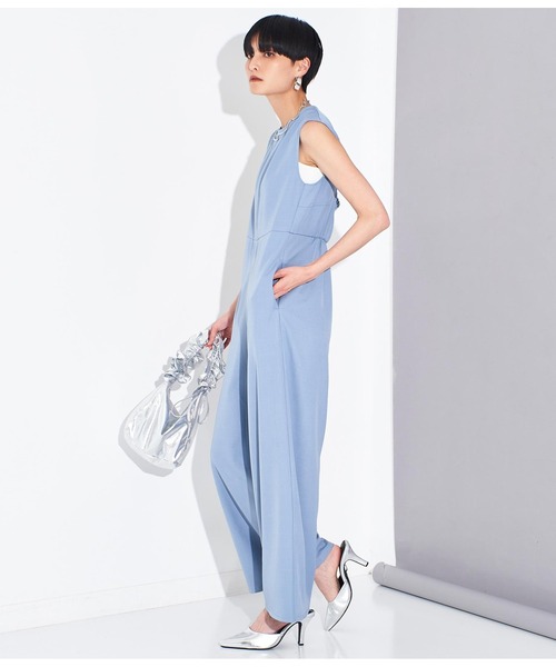 Settimissimo（セッティミッシモ）の「バックオープン リネンライク オールインワン（サロペット/オーバーオール・レディース・ブルー/ブラック・FREE）」の11枚目の写真