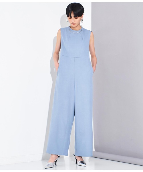 Settimissimo（セッティミッシモ）の「バックオープン リネンライク オールインワン（サロペット/オーバーオール・レディース・ブルー/ブラック・FREE）」の13枚目の写真