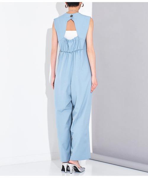 Settimissimo（セッティミッシモ）の「バックオープン リネンライク オールインワン（サロペット/オーバーオール・レディース・ブルー/ブラック・FREE）」の16枚目の写真