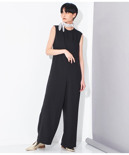 Settimissimo（セッティミッシモ）の「バックオープン リネンライク オールインワン（サロペット/オーバーオール・レディース・ブルー/ブラック・FREE）」の6枚目の写真