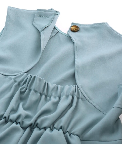 Settimissimo（セッティミッシモ）の「バックオープン リネンライク オールインワン（サロペット/オーバーオール・レディース・ブルー/ブラック・FREE）」の18枚目の写真