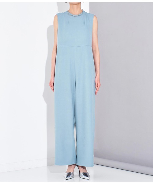 Settimissimo（セッティミッシモ）の「バックオープン リネンライク オールインワン（サロペット/オーバーオール・レディース・ブルー/ブラック・FREE）」の15枚目の写真