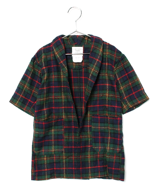 CIAOPANIC TYPY（チャオパニックティピー）の「チェックシャツガウン（Tシャツ/カットソー・キッズ・レッド/グリーン・105/135/115/125/95）」の2枚目の写真