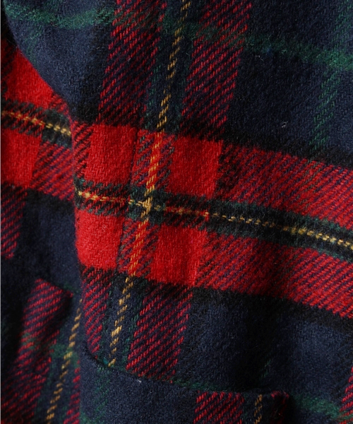 CIAOPANIC TYPY（チャオパニックティピー）の「チェックシャツガウン（Tシャツ/カットソー・キッズ・レッド/グリーン・105/135/115/125/95）」の7枚目の写真