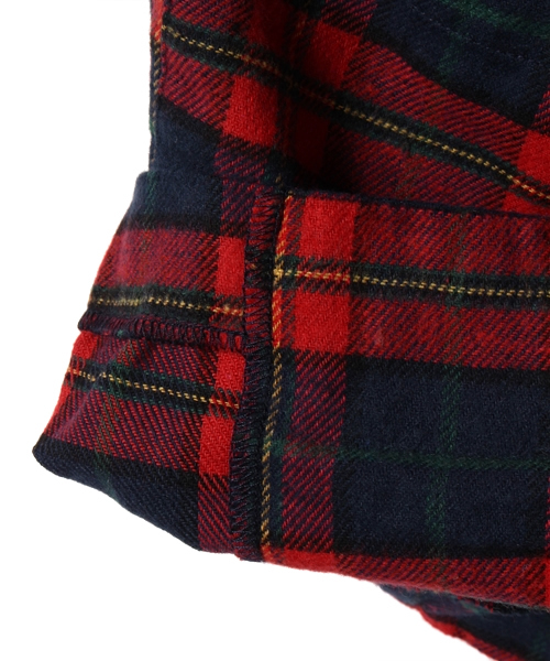 CIAOPANIC TYPY（チャオパニックティピー）の「チェックシャツガウン（Tシャツ/カットソー・キッズ・レッド/グリーン・105/135/115/125/95）」の8枚目の写真