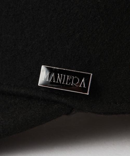 MANIERA(マニエラ)の「MANIERA(マニエラ) FELT CAP(キャップ・レディース・ブラック・SMALL)」の4枚目の写真