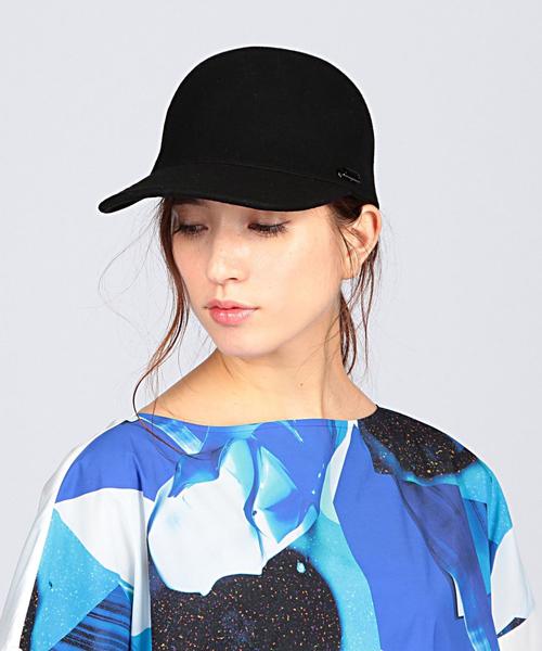 MANIERA(マニエラ)の「MANIERA(マニエラ) FELT CAP(キャップ・レディース・ブラック・SMALL)」の6枚目の写真