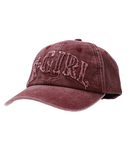 X-girl（エックスガール）の「ARCH LOGO 6PANEL CAP（キャップ・レディース・ブラック/オリーブ/バーガンディー・ONE SIZE）」の3枚目の写真