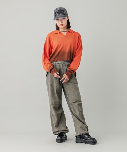 X-girl（エックスガール）の「ARCH LOGO 6PANEL CAP（キャップ・レディース・ブラック/オリーブ/バーガンディー・ONE SIZE）」の10枚目の写真