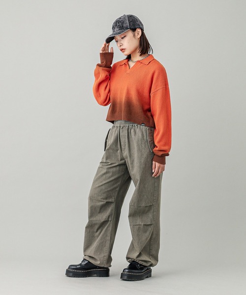 X-girl（エックスガール）の「ARCH LOGO 6PANEL CAP（キャップ・レディース・ブラック/オリーブ/バーガンディー・ONE SIZE）」の11枚目の写真